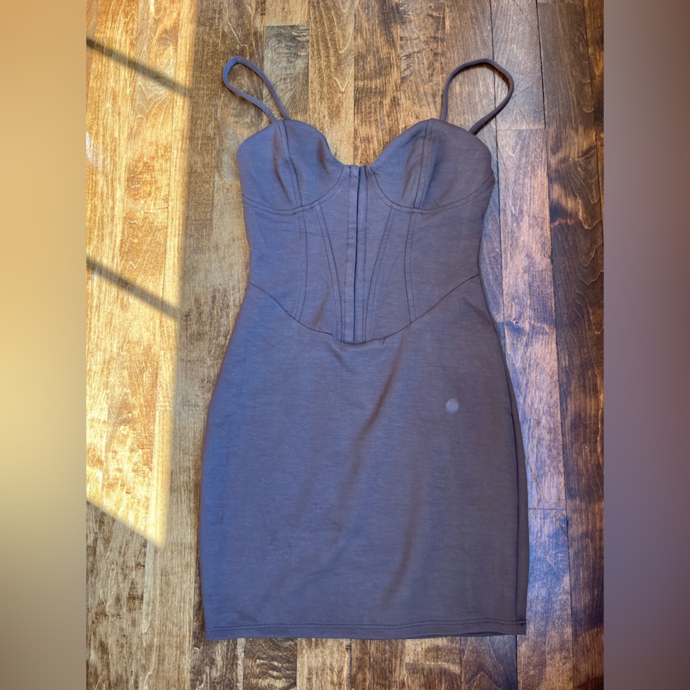 brown corset dress from wild and fable